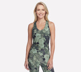 GO FLEX RIB Inbloom V-Neck Tank|Skechers