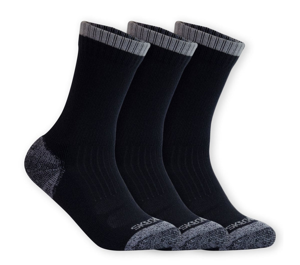 3 Pack Half Terry Work Crew Socks|Skechers