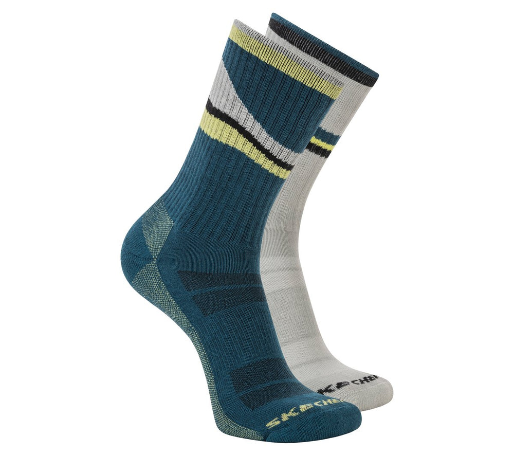 2 Pack Men's Crew Trail Socks|Skechers
