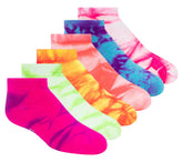 6 Pack Girls' Tie Dye Fashion Socks|Skechers