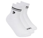 3 Pack Girls' Low Crew Ribbed Socks|Skechers