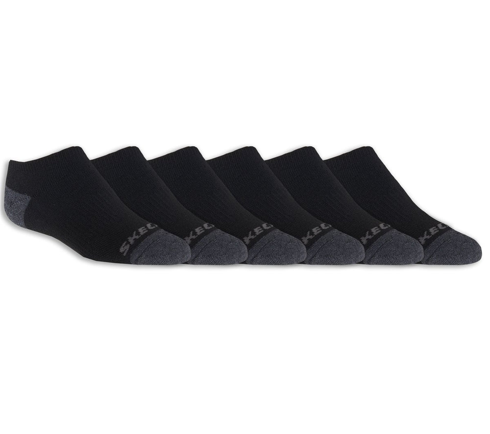 6 Pack Boys' No Show Socks|Skechers