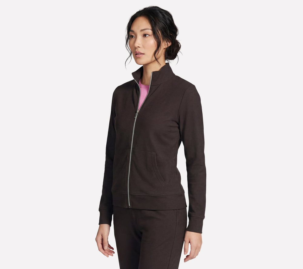 GO Luxe Rib Everyday Full Zip Jacket|Skechers