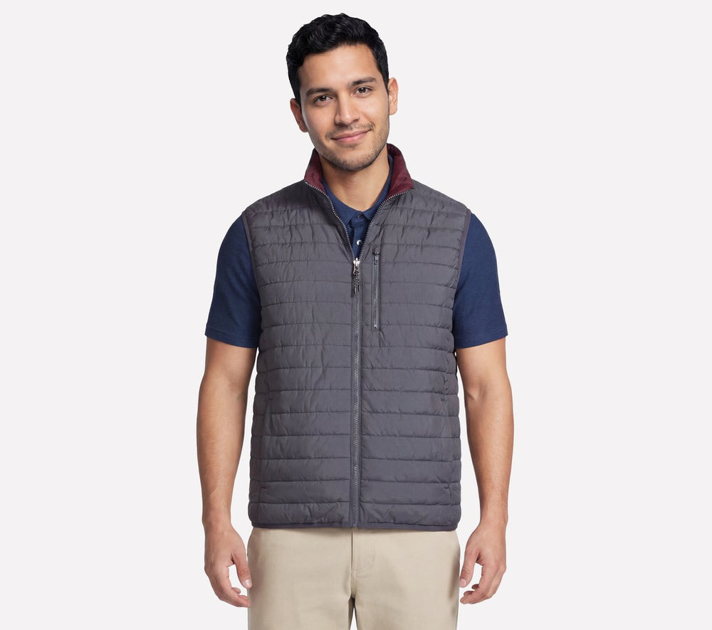 GO SHIELD Cozy Fit Altitude Reversible Vest|Skechers