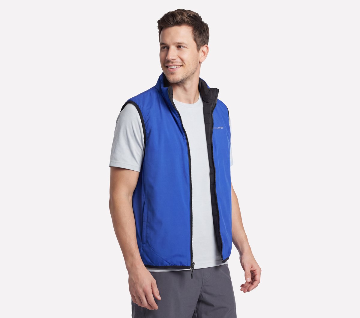 GO SHIELD Cozy Fit Altitude Reversible Vest|Skechers