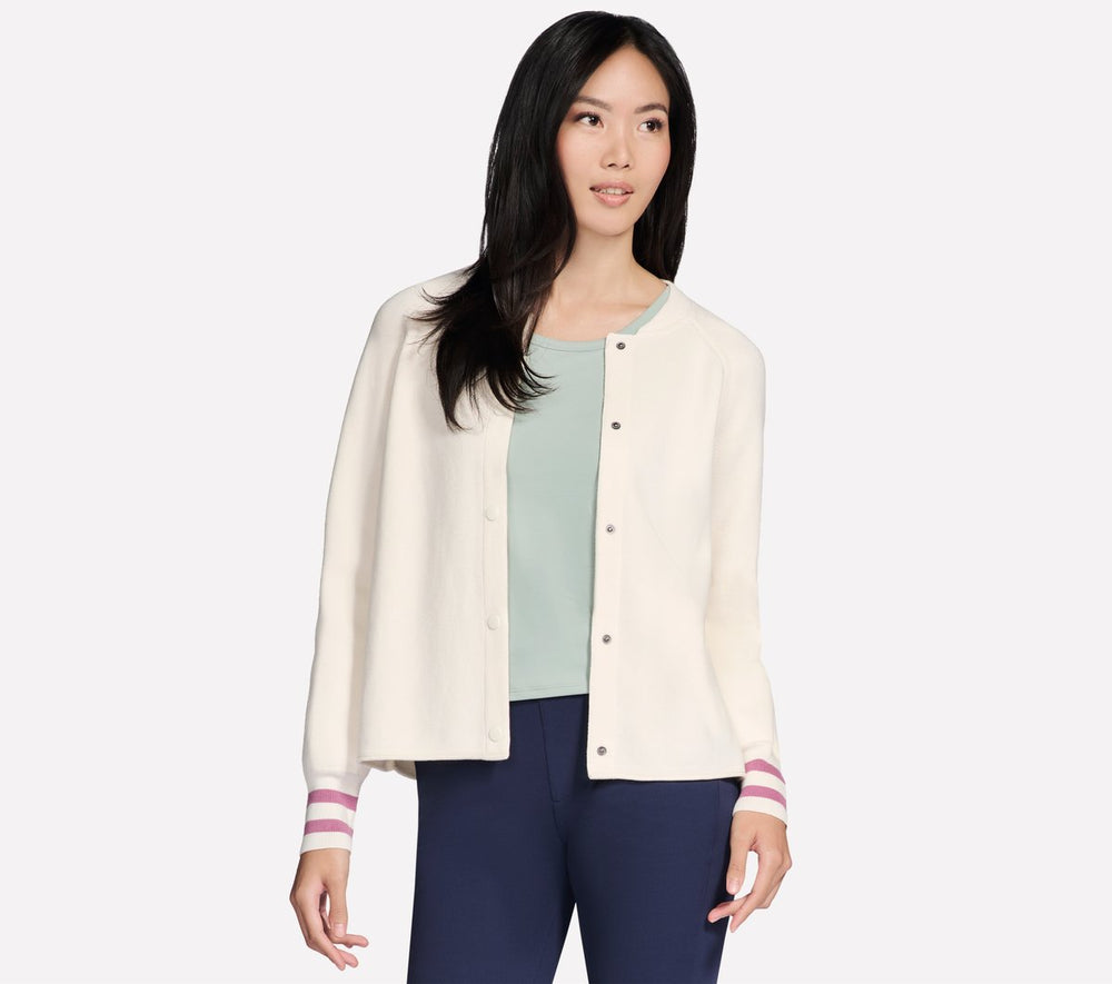 GO WALK Reflection Sweater Bomber|Skechers