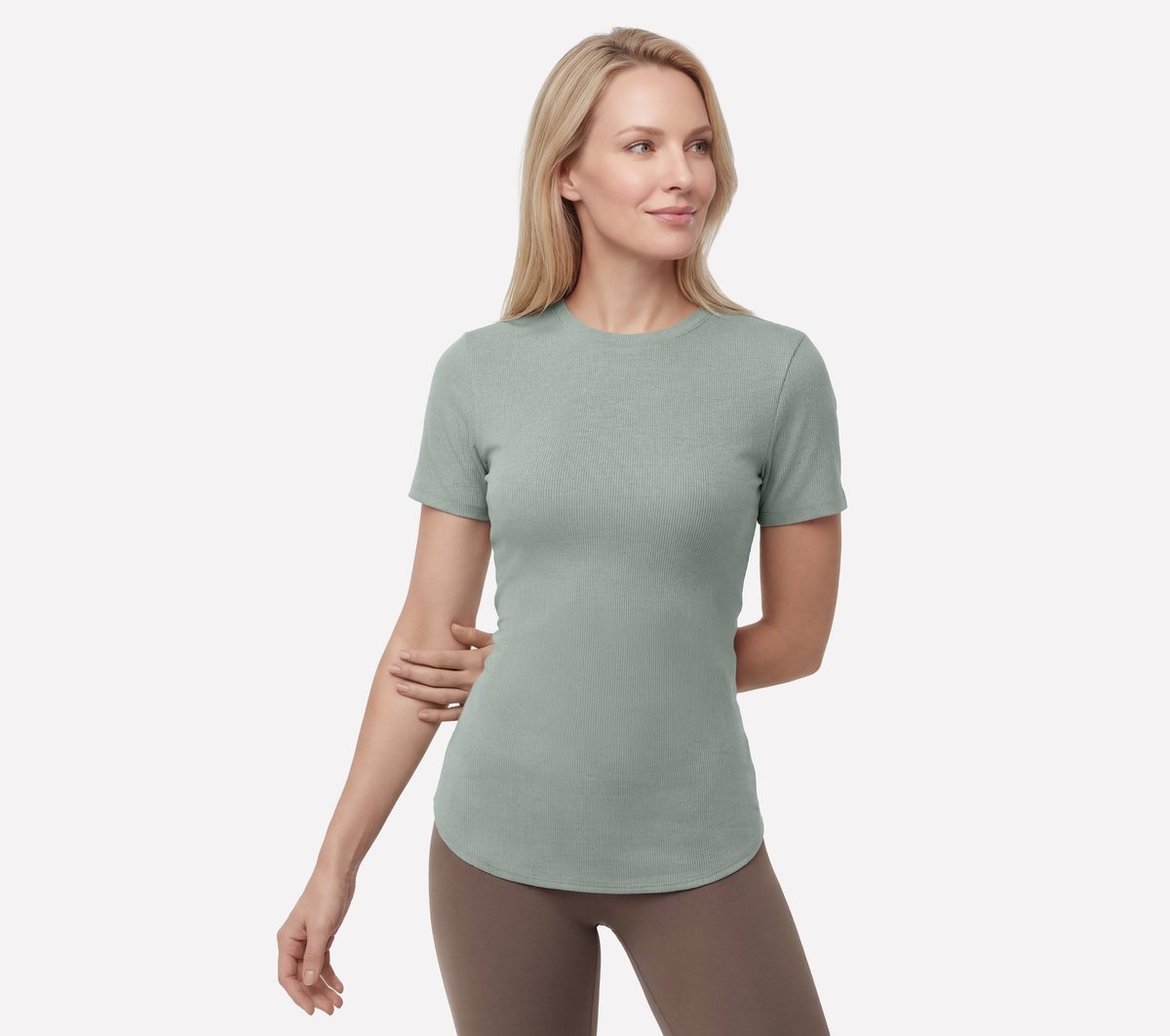 GO WALK Luxe Rib Tunic Tee|Skechers