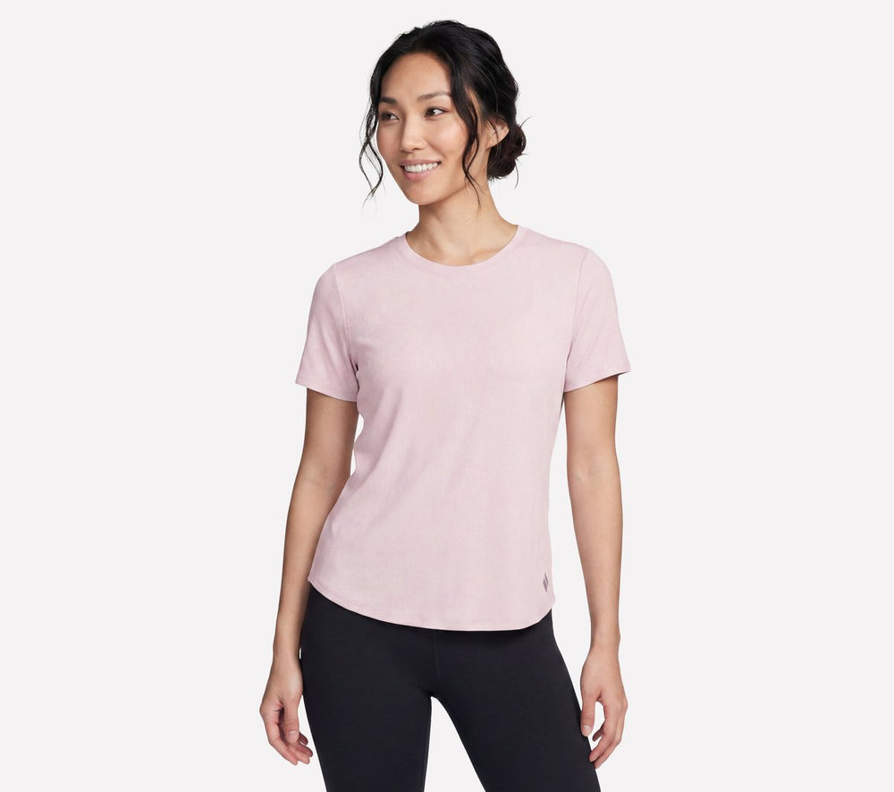 GO WALK Luxe Rib Tee|Skechers