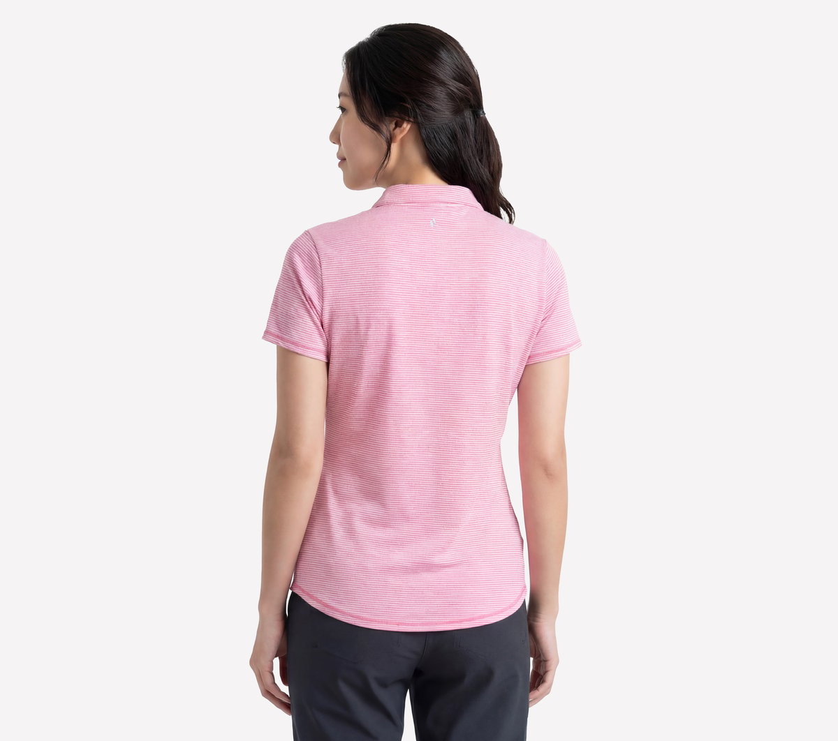Short Sleeve On The Green Striped Polo|Skechers