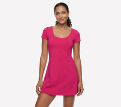 GO WALK Scoop Short Sleeve Dress|Skechers