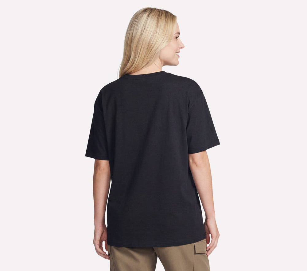 Gold Splatter Diamond Short Sleeve Tee|Skechers