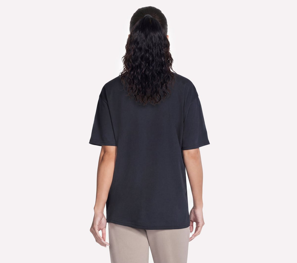 Script Diamond Studded Short Sleeve Tee|Skechers