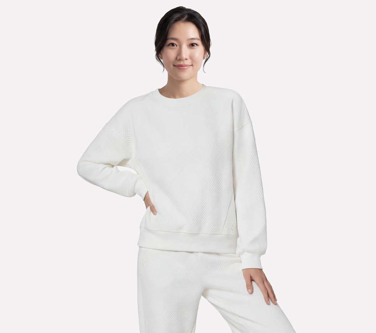 Downtown Cozy Fit Long Sleeve Crew|Skechers