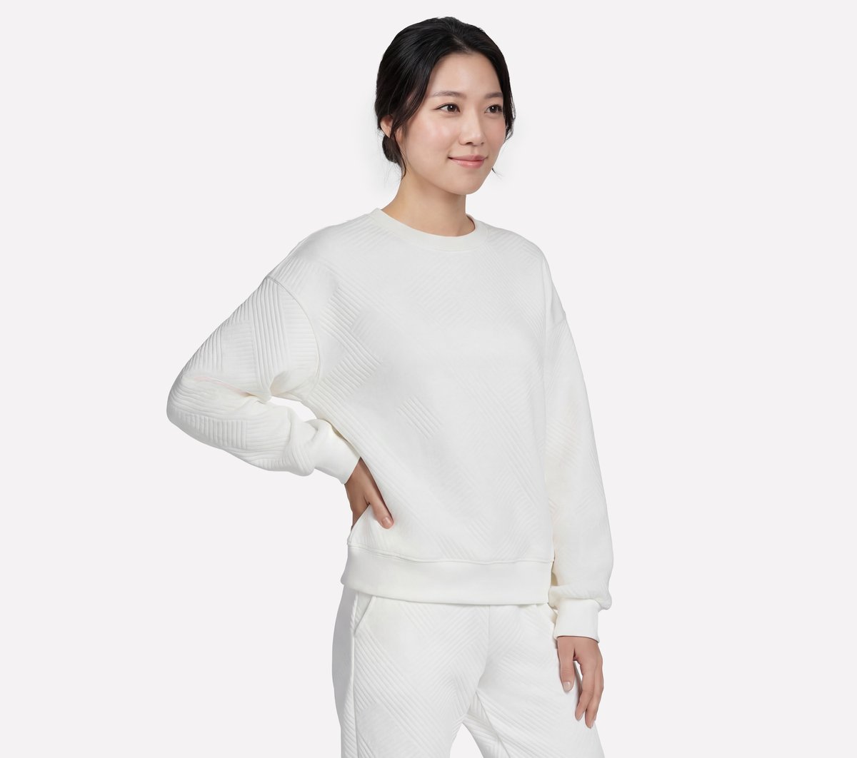 Downtown Cozy Fit Long Sleeve Crew|Skechers
