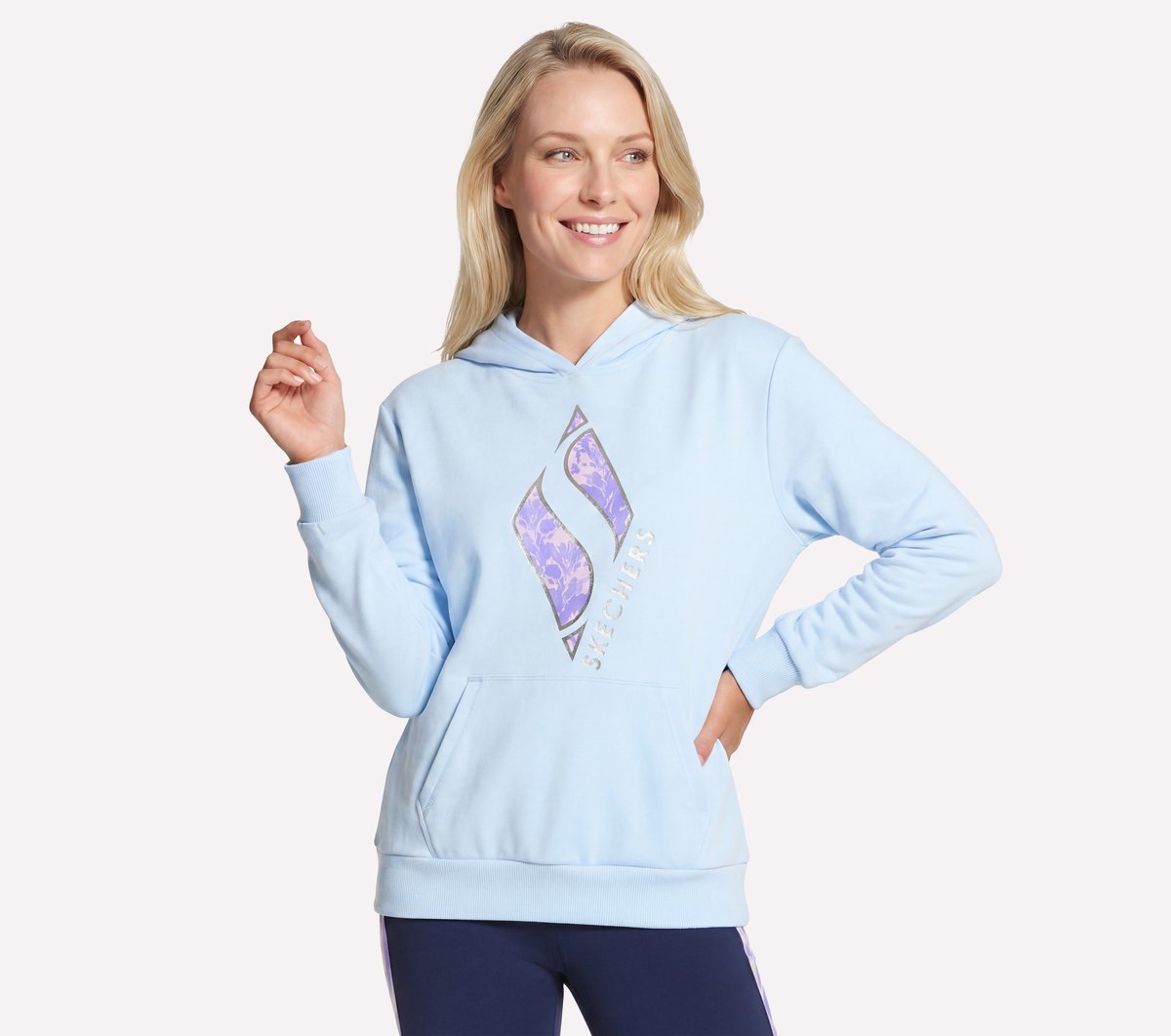 Floral Diamond Pullover Hoodie|Skechers