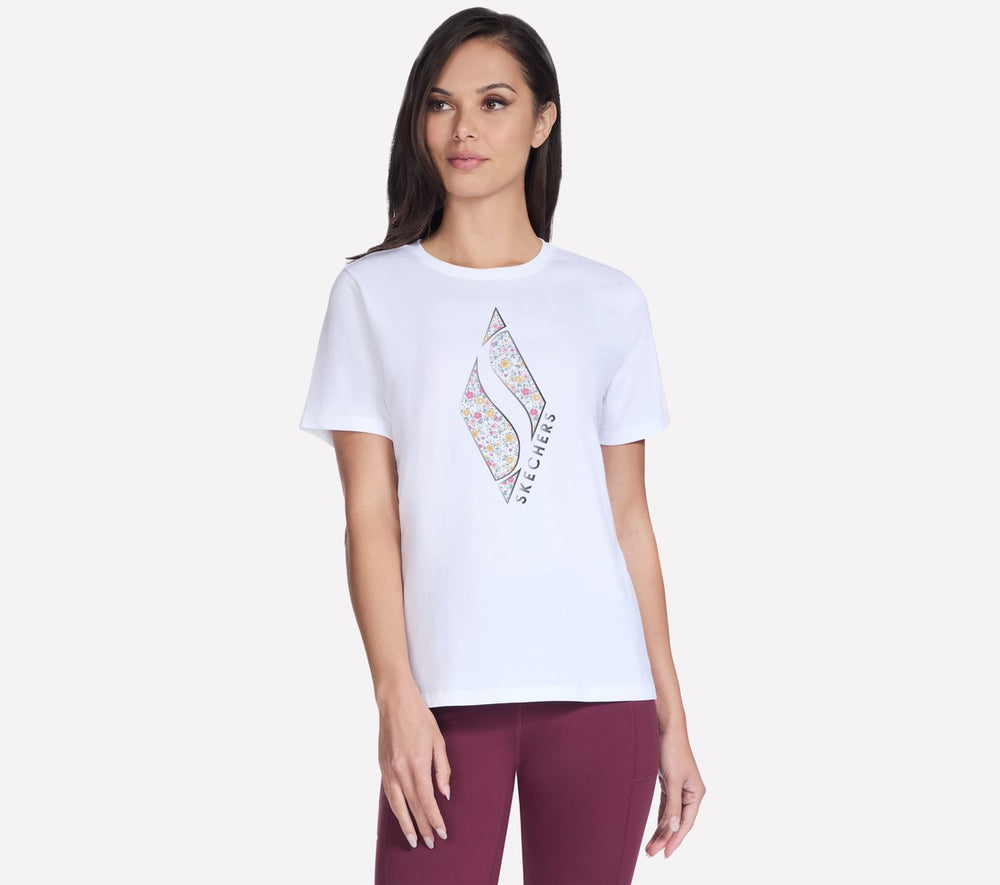 Floral Diamond Short Sleeve Tee|Skechers