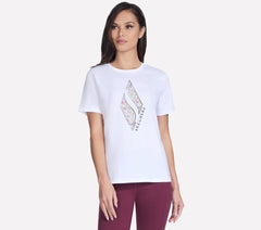 Floral Diamond Short Sleeve Tee|Skechers