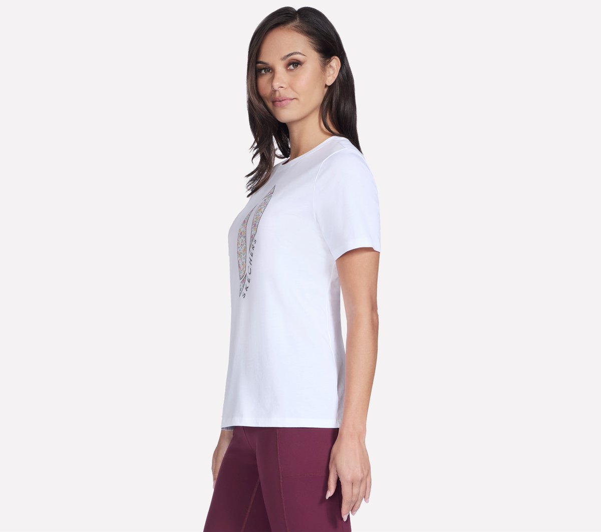Floral Diamond Short Sleeve Tee|Skechers
