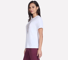 Floral Diamond Short Sleeve Tee|Skechers