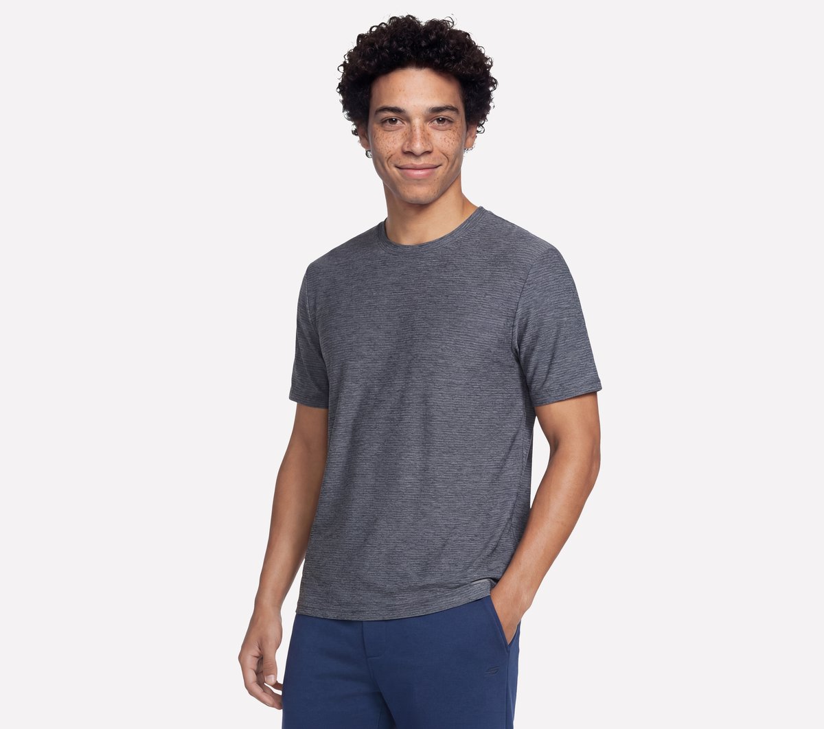 GO DRI All Day Stripe Tee|Skechers