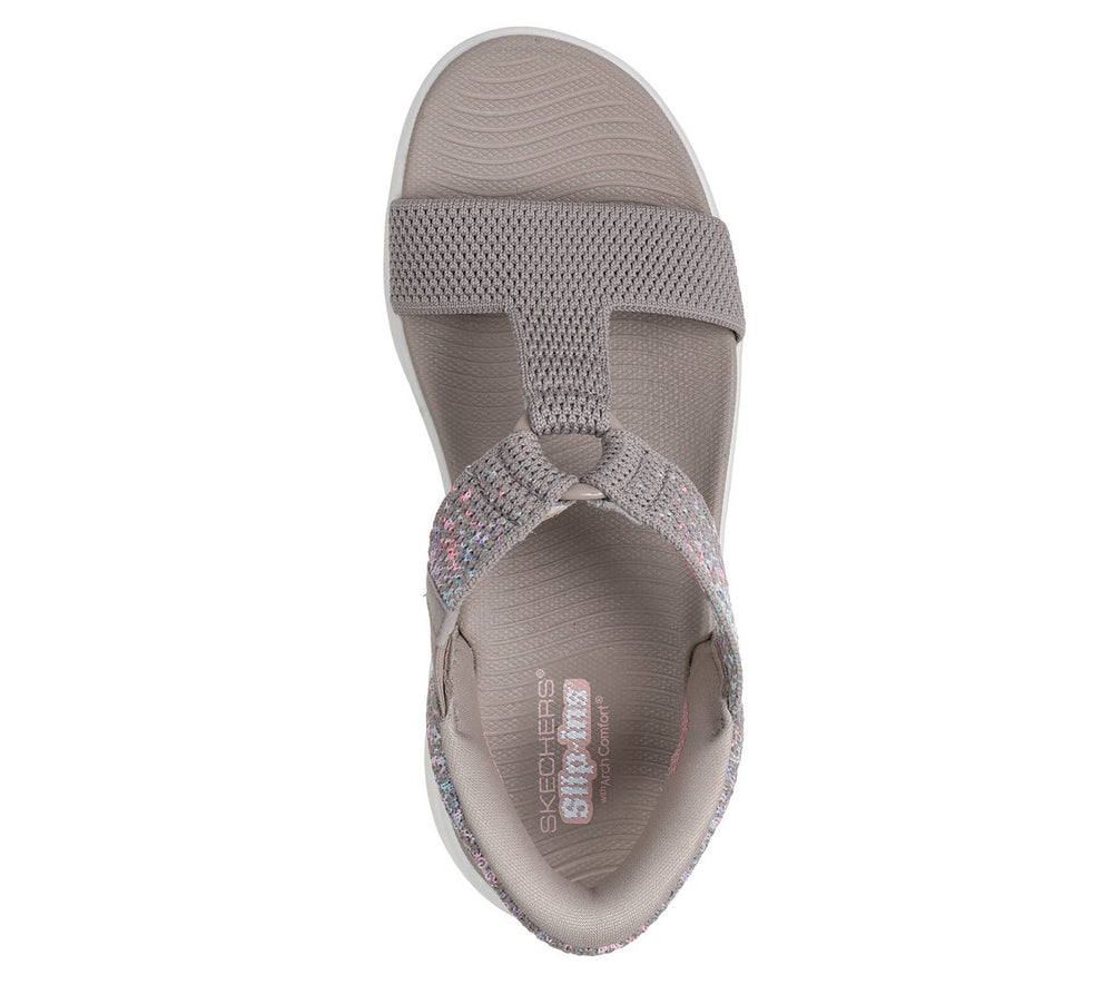 Slip-ins: GO WALK Massage Fit Sandal - Confetti Sky|Skechers