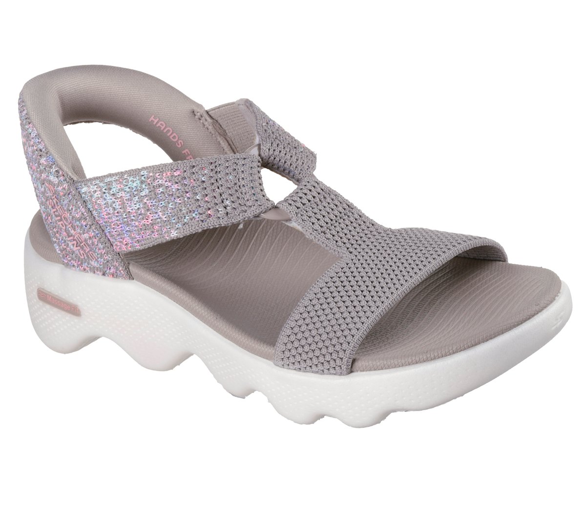 Slip-ins: GO WALK Massage Fit Sandal - Confetti Sky|Skechers