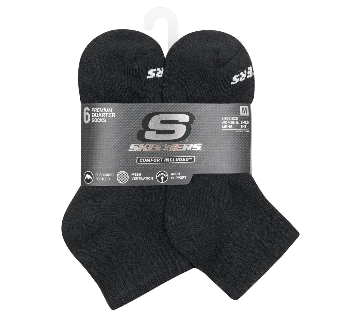 6 Pack Core Quarter Medium Socks|Skechers