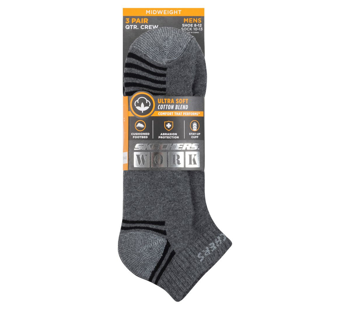 3 Pack Low Cut Terry Trainer Work Socks|Skechers
