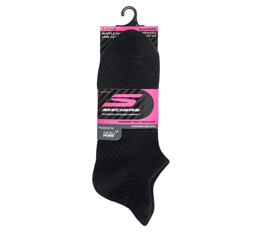 3 Pack Women's Performance Low Cut Textured Socks|Skechers