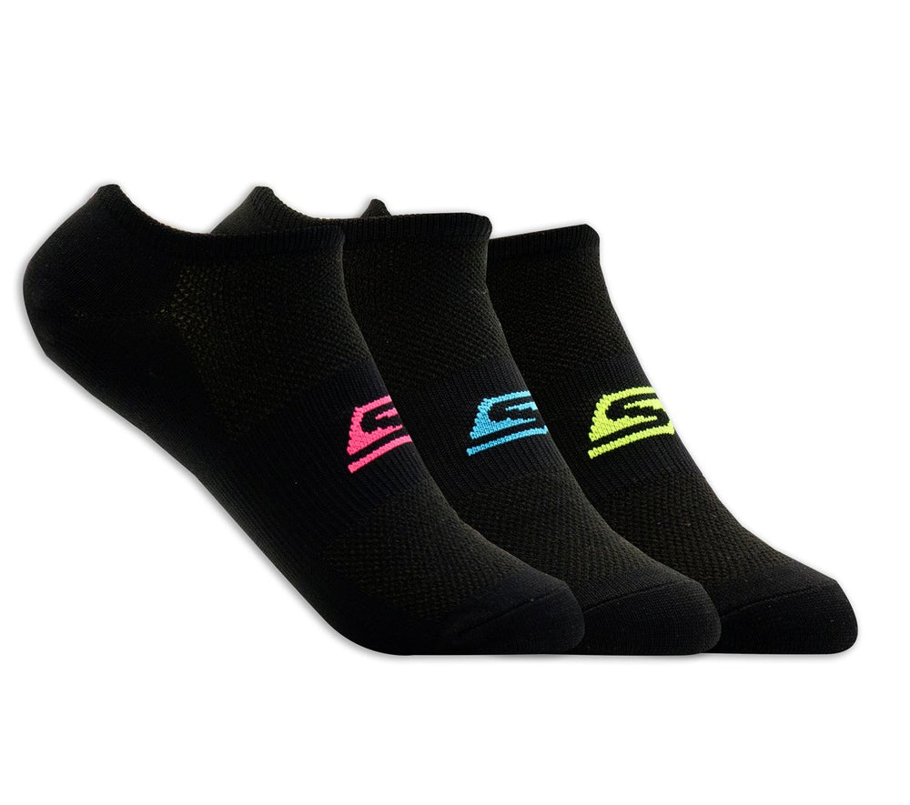 3 Pack No Show Stretch Socks|Skechers