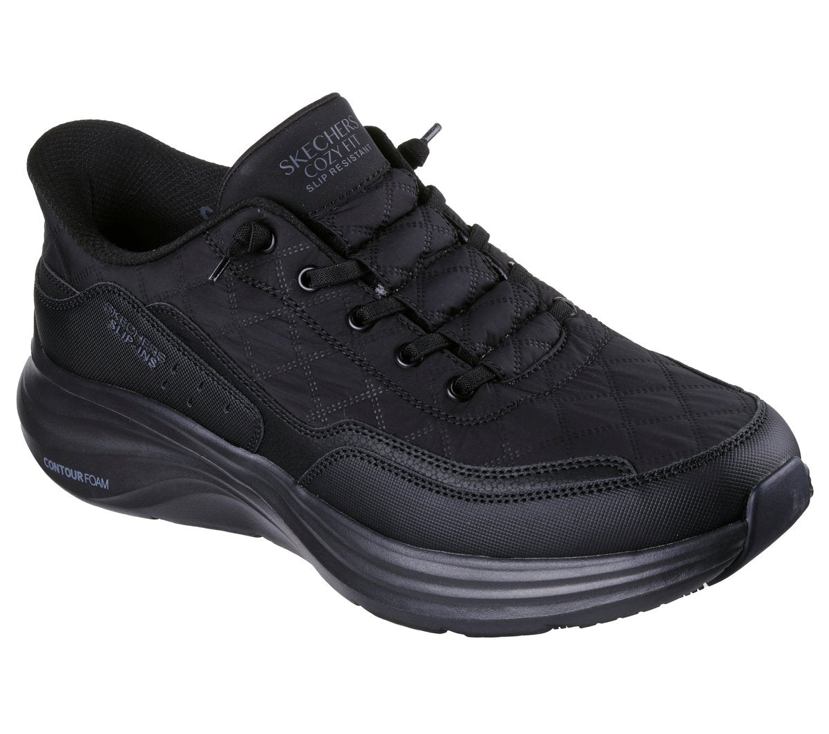 Slip-ins Work Slip-Resistant: Contour Foam - Cozy Fit|Skechers