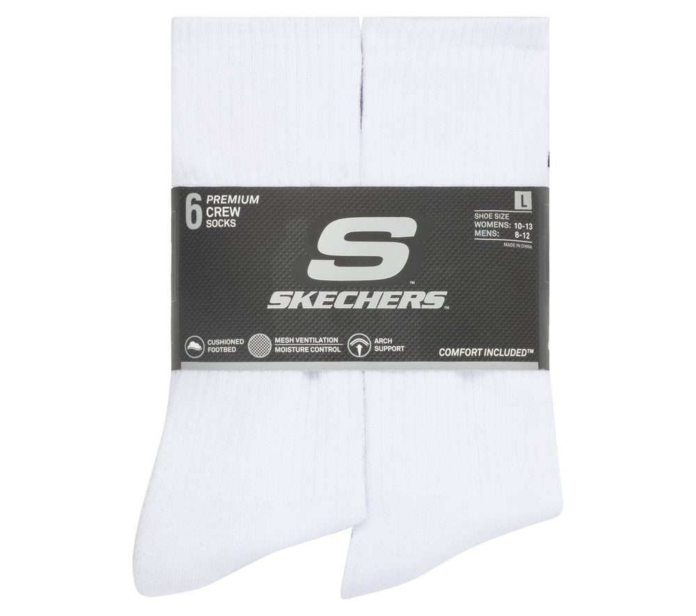 6 Pack Large Core Crew Socks|Skechers
