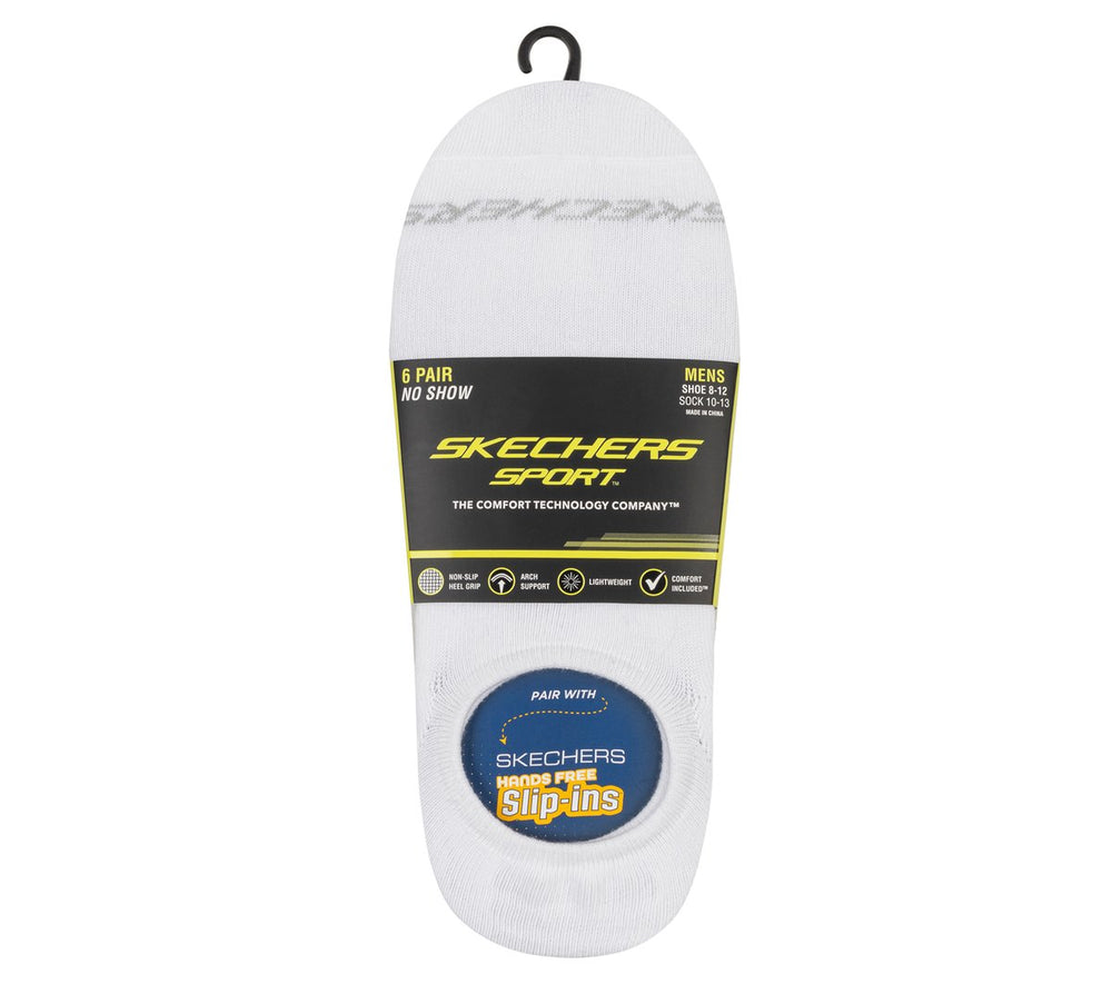 6 Pack Men's Sneaker Liner Socks|Skechers