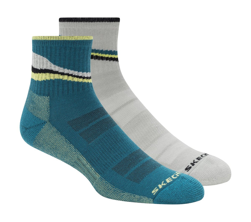 2 Pack Men's Quarter Trail Socks|Skechers
