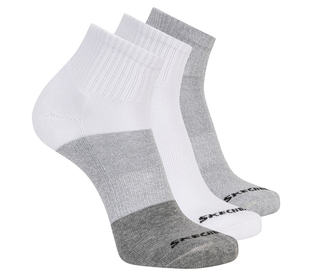 3 Pack Men's Colorblock Quarter Socks|Skechers