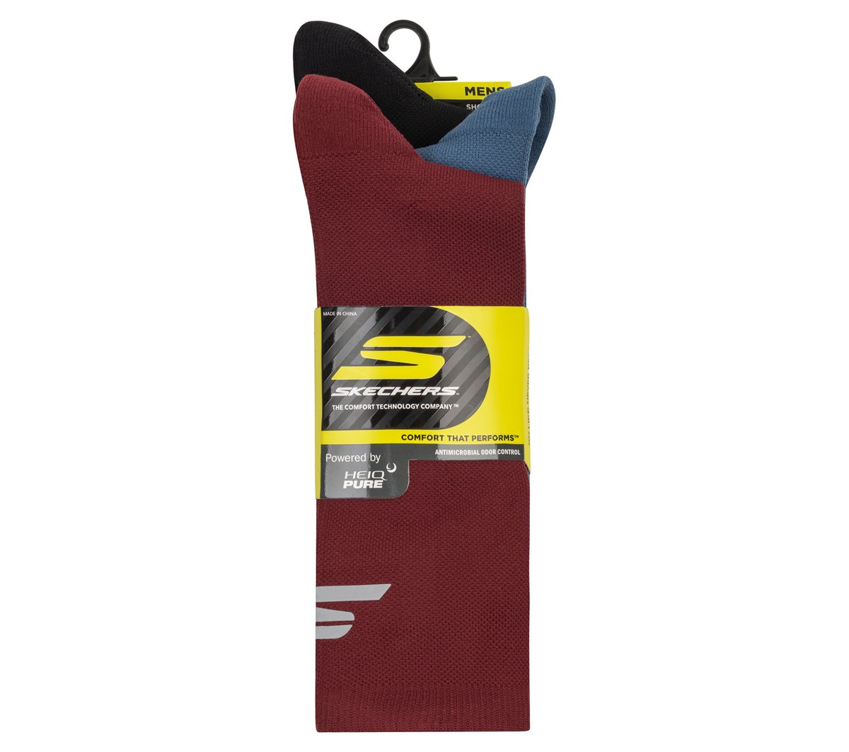 3 Pack Men's Reflective Performance Half Terry Crew Socks|Skechers