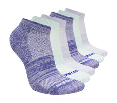 6 Pack Girls' Low Cut Color Stripe Socks|Skechers