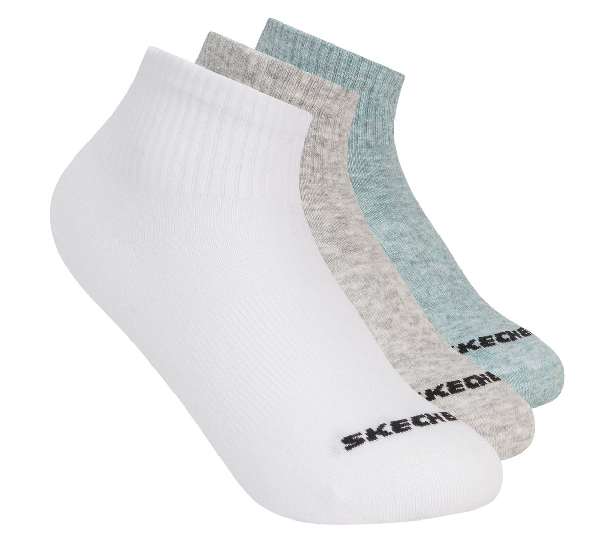 3 Pack Boys' Quarter Crew Cotton Socks|Skechers