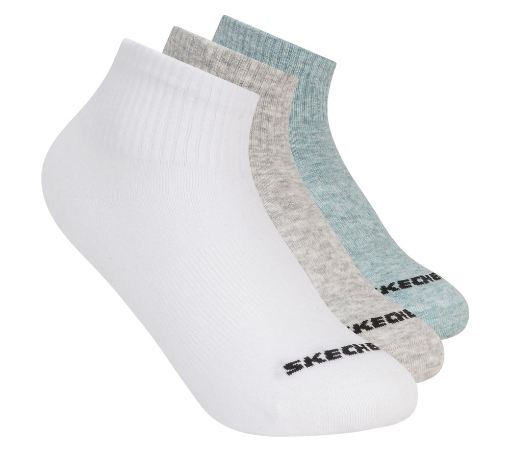3 Pack Boys' Quarter Crew Cotton Socks|Skechers