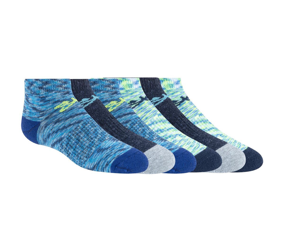 6 Pack Space Dye Low Cut Socks|Skechers