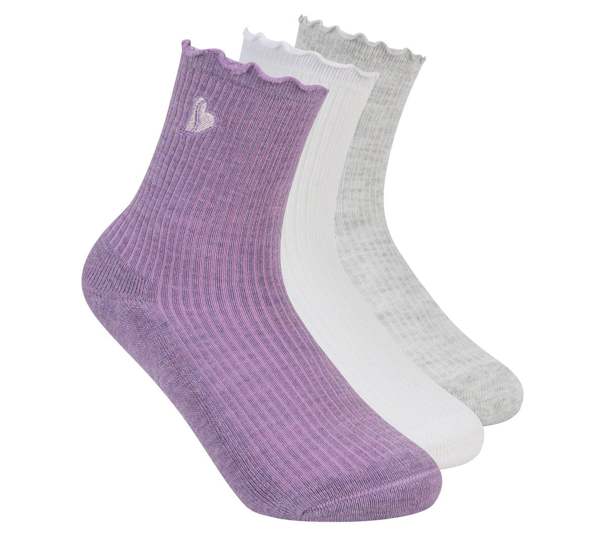 3 Pack Kids Ankle Lettuce Socks|Skechers