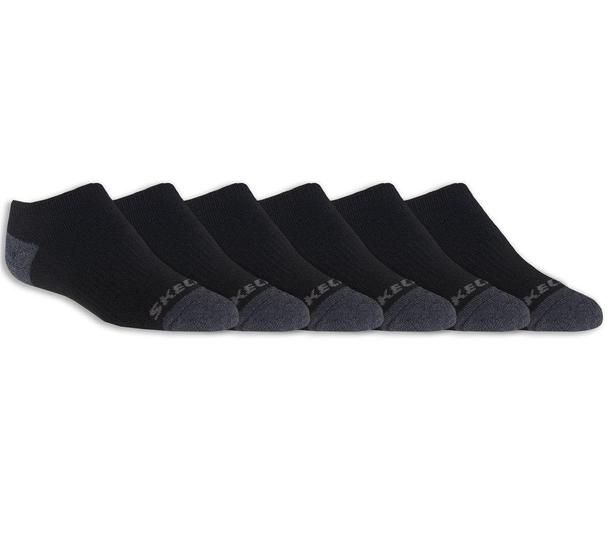 6 Pack Boys' No Show Socks|Skechers